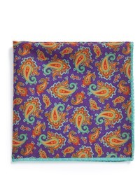 Фиолетовый шелковый нагрудный платок