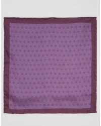 Фиолетовый шелковый нагрудный платок с принтом от Original Penguin