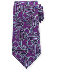 Фиолетовый шелковый плетеный галстук