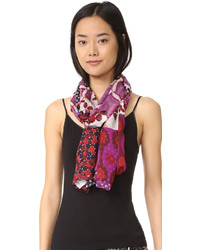 Женский фиолетовый шелковый шарф от Diane von Furstenberg