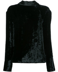 Черная бархатная блузка от Maison Margiela