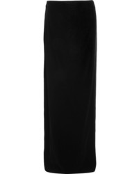 Черная бархатная длинная юбка от Tom Ford