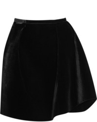 Черная бархатная мини-юбка от Erdem
