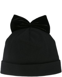 Женская черная бархатная шапка от Federica Moretti
