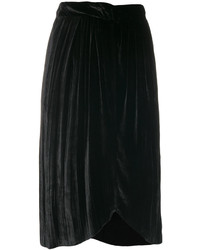 Черная бархатная юбка от Masscob