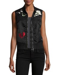 Черная безрукавка с украшением