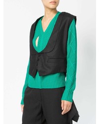 Женская черная безрукавка от Moohong