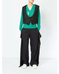 Женская черная безрукавка от Moohong