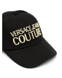 Мужская черная бейсболка с принтом от VERSACE JEANS COUTURE