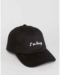 Женская черная бейсболка от Asos