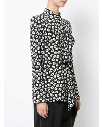 Черная блуза на пуговицах с принтом от Proenza Schouler