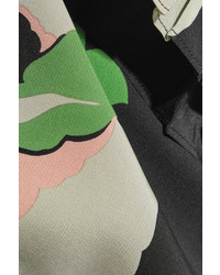 Черная блуза на пуговицах с цветочным принтом от Marni