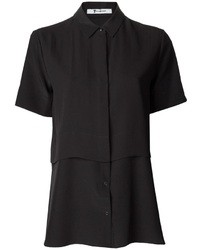 Черная блуза на пуговицах от Alexander Wang