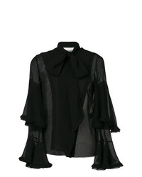 Черная блуза на пуговицах от Chloé