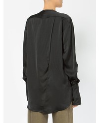 Черная блуза на пуговицах от Ilaria Nistri