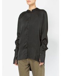 Черная блуза на пуговицах от Ilaria Nistri