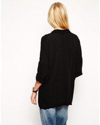 Черная блуза на пуговицах от Asos