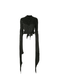 Черная блуза на пуговицах от Dalood