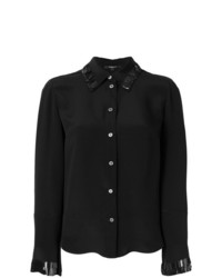Черная блуза на пуговицах от Derek Lam