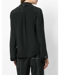Черная блуза на пуговицах от Derek Lam
