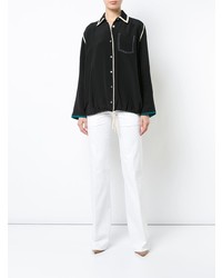 Черная блуза на пуговицах от Derek Lam