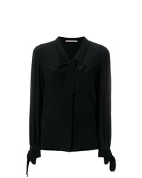 Черная блуза на пуговицах от Marco De Vincenzo