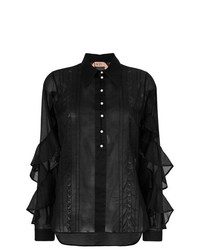 Черная блуза на пуговицах от N°21