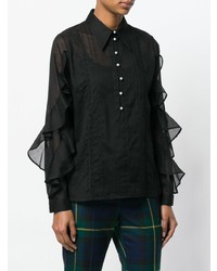 Черная блуза на пуговицах от N°21