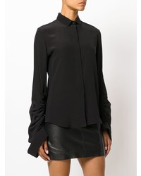 Черная блуза на пуговицах от Saint Laurent