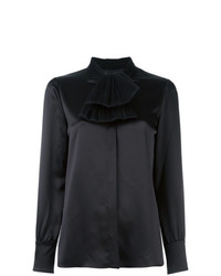 Черная блуза на пуговицах от Saint Laurent