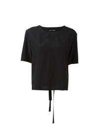 Черная блуза с коротким рукавом с вырезом от EACH X OTHER