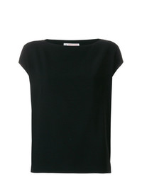 Черная блуза с коротким рукавом от Alberto Biani