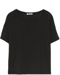 Черная блуза с коротким рукавом от Alexander Wang