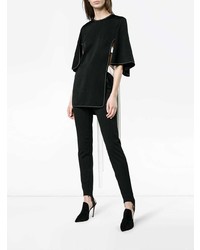 Черная блуза с коротким рукавом от Ellery