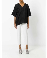 Черная блуза с коротким рукавом от 08sircus