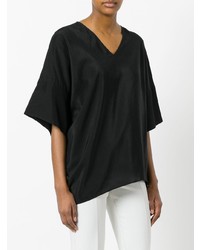 Черная блуза с коротким рукавом от 08sircus