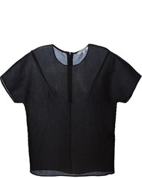 Черная блуза с коротким рукавом от Carven