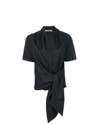 Черная блуза с коротким рукавом от Chalayan
