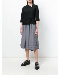 Черная блуза с коротким рукавом от Comme Des Garcons Comme Des Garcons