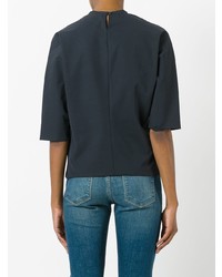 Черная блуза с коротким рукавом от Stephan Schneider