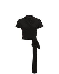 Черная блуза с коротким рукавом от Etro