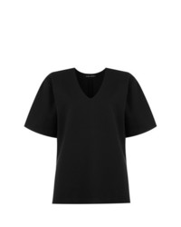 Черная блуза с коротким рукавом от Gloria Coelho