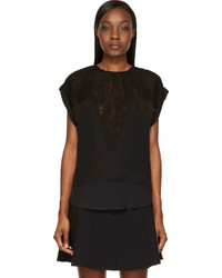 Черная блуза с коротким рукавом от Isabel Marant