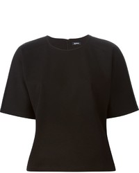 Черная блуза с коротким рукавом от Jil Sander Navy