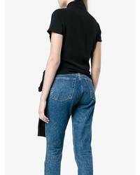 Черная блуза с коротким рукавом от Etro