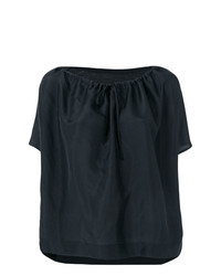 Черная блуза с коротким рукавом от Knott