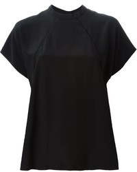Черная блуза с коротким рукавом от Maison Margiela