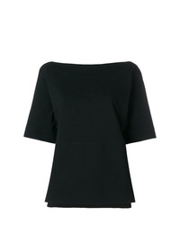 Черная блуза с коротким рукавом от Marni