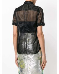 Черная блуза с коротким рукавом от N°21