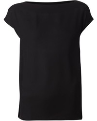 Черная блуза с коротким рукавом от Nili Lotan